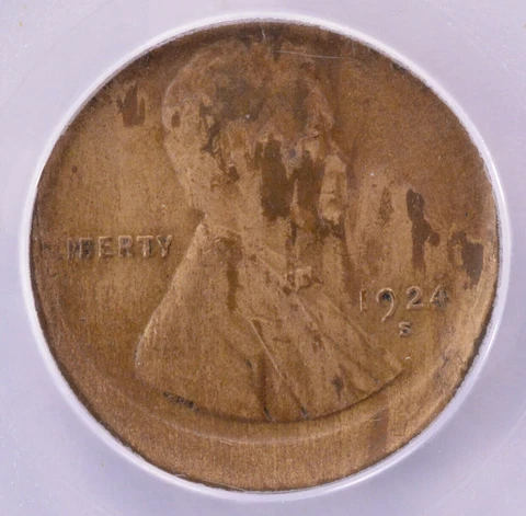 PCGS 1c 1924-S Lincoln Cent Struck 10% Off-Center F15 Cover