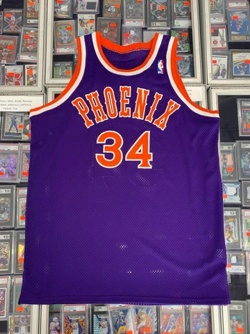 Charles Barkley Vintage Preseason Game Exclusive Purple Suns Jersey Size 52 XL Cover