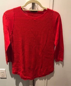 COTTON BY AUTUMN CASHMERE-DAMEN THERMO STITCH CREW-GR:S-ROT-NEU MIT ETIKETT-UVP-188€ - Bild 1 von 4