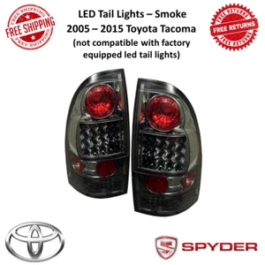 Spyder Auto LED Tail Lights Pair Smoke For 2005-2015 Toyota Tacoma #5007957 - Picture 1 of 12