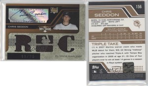 2008 Topps Triple Threads Triple Relic Auto Sepia /75 Chris Seddon #156 Auto