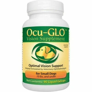 Ocu Glo Vision Supplement for Small Dogs 10lbs or less 90 Gel Caps Exp 10-25