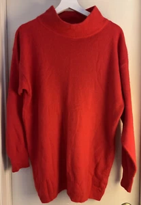 VINTAGE BEAUTIFUL Nina Sonelli Sweater Red Lambswool Angora Med M MADE IN ITALY - Picture 1 of 19