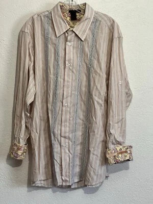 Camisa para hombre L/XL con puño abatible en contraste ropa de calle manga larga botón GQ Foto 1 de 4