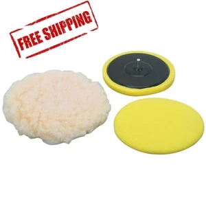 6" Round Wheel Car Polishing Buffing Buff Buffer Pad Kit for Electric Drill NEW - Picture 1 of 1