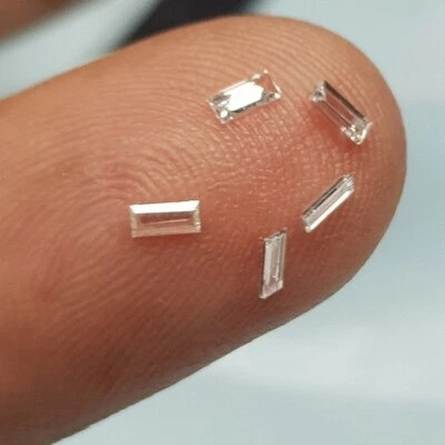 Diamante cuerpo a cuerpo con forma de baguette de 5 piezas para hacer joyas Foto 1 de 4