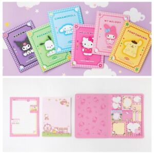 Kuromi My Melody Hello Kitty Cinnamoroll Pompompurin Sticky Note Book Memo Pad