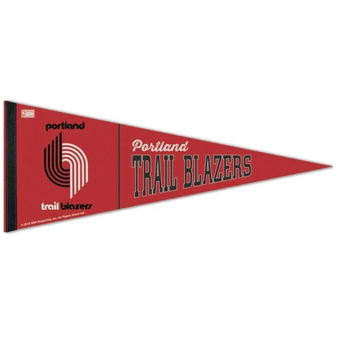 PORTLAND TRAIL BLAZERS HARDWOOD CLASSICS ROLL UP FELT PENNANT 12"x30" NEW 👀 Cover