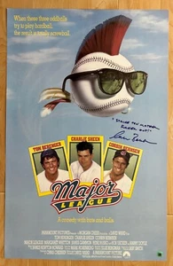 Corbin Bernsen Signed Major League Movie Poster Movie Quote Special Inscription - Picture 1 of 6
