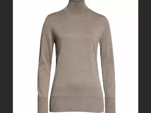 Nuevo Max Mara Ocio Lana Cuello de Tortuga Talla L Bronceado/beige/hongo Color - Imagen 1 de 7