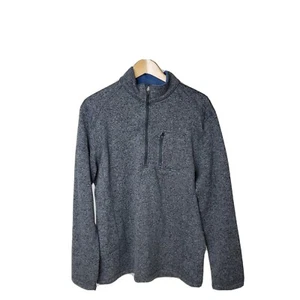 Woolrich Mens Half Zip Pullover Sweater XL Navy Blue Gray Marled Free Shipping!! - Picture 1 of 8