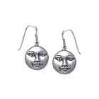 Mysterious Moon Face Lunar .925 Sterling Silver Earrings By Peter Stone Jewelry