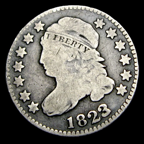 1823/2 Capped Bust Dime Silver  ----  Nice Type Coin ---- #IK173 Cover