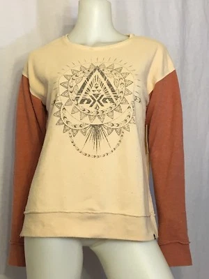 NEW VOLCOM TRAIL BEHIND CREW PULLOVER SWEATER URBAN BOHO HIPPIE S - Image 1 of 4