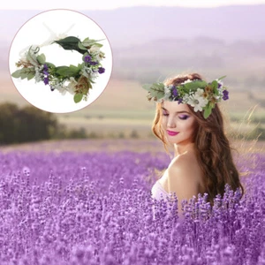 Fashion Wreath Hairband Floral Party Headband Holiday Vacation Hair Accessory - Picture 1 of 12