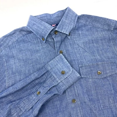 Vineyard Vines Slim Fit Crosby Shirt Long Sleeve Denim Blue Shirt Size Small - Image 1 of 4