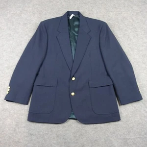 VINTAGE Hunt Valley Blazer Uomo 42R Blu Cappotto Sportivo Classico Occasioni Speciali US - Foto 1 di 15