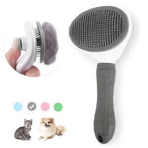 Strumento rimozione spazzola peli animali domestici toelettatura cane gatto pettine dematting ago autopulente - Foto 1 di 18