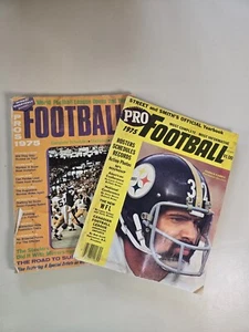 Vintage 1975 Pro Football Street and Smith Lot of 2 Books Magazine - Picture 1 of 13