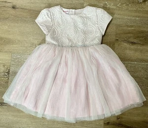 Nannette Kids Pink Easter Dress 4T Glitter Ruffles Party Princess Sparkle Girls - Picture 1 of 4