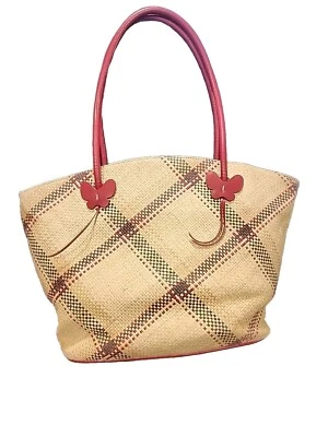 Cartera mariposa roja paja de papel Etienne Aigner Foto 1 de 4