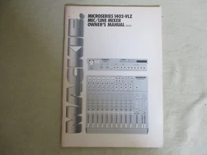 Mackie 1402-VLZ PRO 14-Channel Mic/Line Mixer Owner's Manual. - Picture 1 of 1