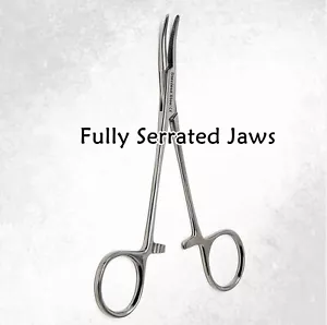 MOSQUITO FORCEPS 5" CURVED SERRATED JAWS STAINLESS STEEL SURGICAL INSTRUMENT - Picture 1 of 3