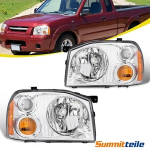 Conjunto de faros de carcasa cromada de 2 piezas para Nissan Frontier 2001-2004 - Imagen 1 de 10