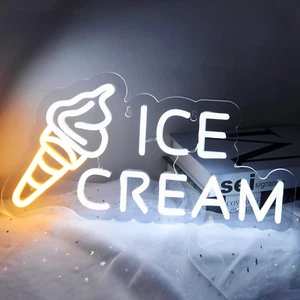 Ice Cream Neon Sign for Wall Decor,Ice Cream Neon Sign, Ice Cream Shop Decor,Bus - Picture 1 of 9