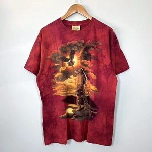 Vintage 1997 The Mountain Native American Tie Dye TShirt Craig Tennant Size L - Picture 1 of 10