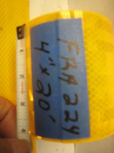 FRA-224 Conspicuity Marking Reflective Tape Yellow 4" x 20 feet FREE SHIPPING - Picture 1 of 6