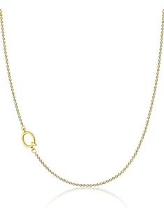 Giorgio Bergamo, Goldtone Stainless Steel Minimalist Sideways Initial Q Necklace - Picture 1 of 4