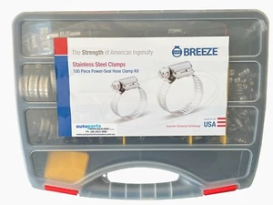 BREEZE 100 PIECE HOSE CLAMP MERCHANDISER KIT MADE IN USA TO SAE J1508 STANDARDS - Picture 1 of 5