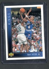 1993/94 Upper Deck Basketball Rookie card #286 Spud Webb Nrmt Kings