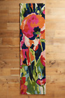 New Runner Rug 2'6' x 9' Brilliant Poppies Hand Tufted Anthropologie Wool Carpet