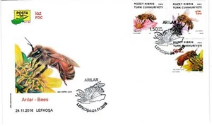 UNMOUNTED MINT 2016 BEES STAMPS - TURKISH CYPRUS - FDC - Picture 1 of 1