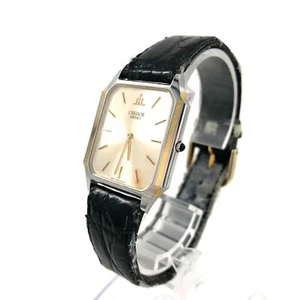 Seiko Men's Credor 9300 5340 Quartz Silver Dial Square Case Vintage Watch Used - Picture 1 of 11