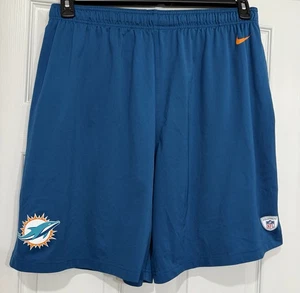 Miami Dolphins Nike NFL On Field Dri-Fit Practice Shorts Men's Teal Used XL Team - Picture 1 of 7