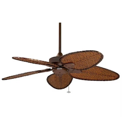 Fanimation FP7500RS 52" Windpointe Outdoor Ceiling Fan in Rust w/Oval Bamboo - Image 1 of 2