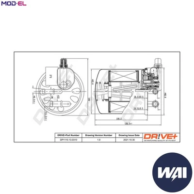 FUEL FILTER DP1110.13.0310 FOR MERCEDES-BENZ GLA-CLASS/SUV VIANO B-CLASS VITO - Image 1 of 4