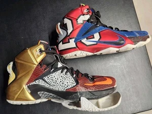 NIKE LeBron 12 What the... Zapatos de caña alta para hombre talla 11 802193-909 DEFECTUOSOS - Imagen 1 de 11