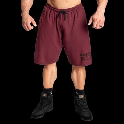 GASP Thermal Shorts Maroon Trainingshose Kurz Herren Bodybuilding Fitness
