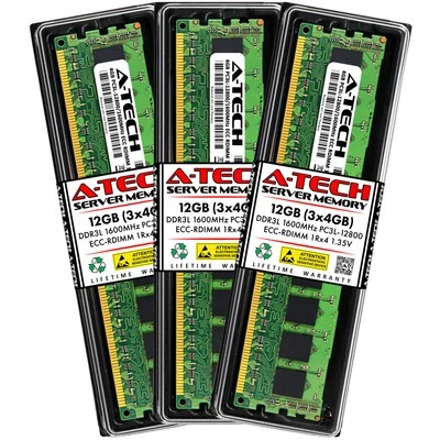 12GB 3x 4GB PC3L-12800R RDIMM Dell PowerEdge C6220 II R420 R720 Memory RAM - Image 1 of 4