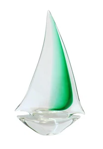 Vintage OGGETTI Murano Art Glass Sail Boat Sailboat Nautical Sculpture 12" - Picture 1 of 20