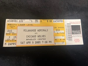 2005 Milwaukee Admirals vs. Chicago Wolves Ticket Stub April 9 2005 - Picture 1 of 11