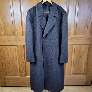 London Fog Wool Overcoat Mens 42 Long Charcoal Gray Made USA Business Formal - Picture 1 of 11