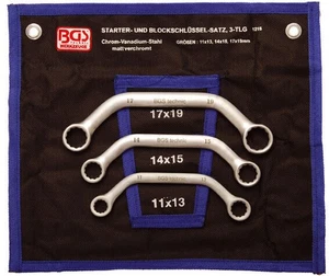 C-Form Ringschlüssel Satz SW 10-19 Starterschlüssel Blockschlüssel gebogen Set - Bild 1 von 2