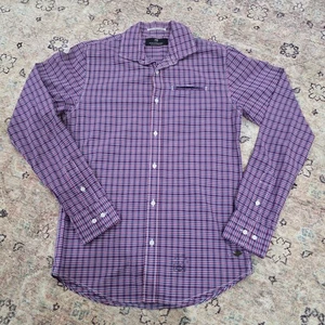 Camisa Scotch & Soda con botones para hombre S patrón a cuadros manga larga - Imagen 1 de 11