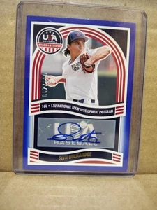 Seth Hernandez 2024 Panini Stars & Stripes EE. UU. Prospect Blue Auto 87/100 Piratas - Imagen 1 de 4