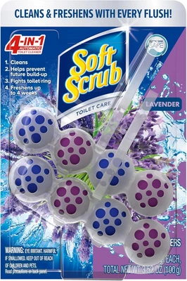 4-In-1 Rim Hanger Toilet Bowl Cleaner, Lavender, 2 Count - Image 1 of 4